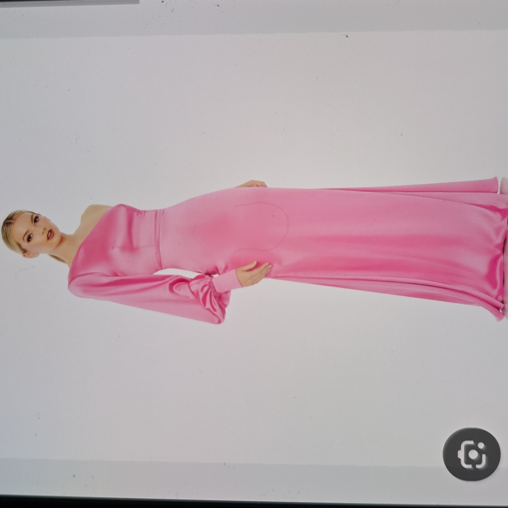 IEENA For Mac Duggal Vibrant Pink Satin One Shoulder Womens Dress Size 10